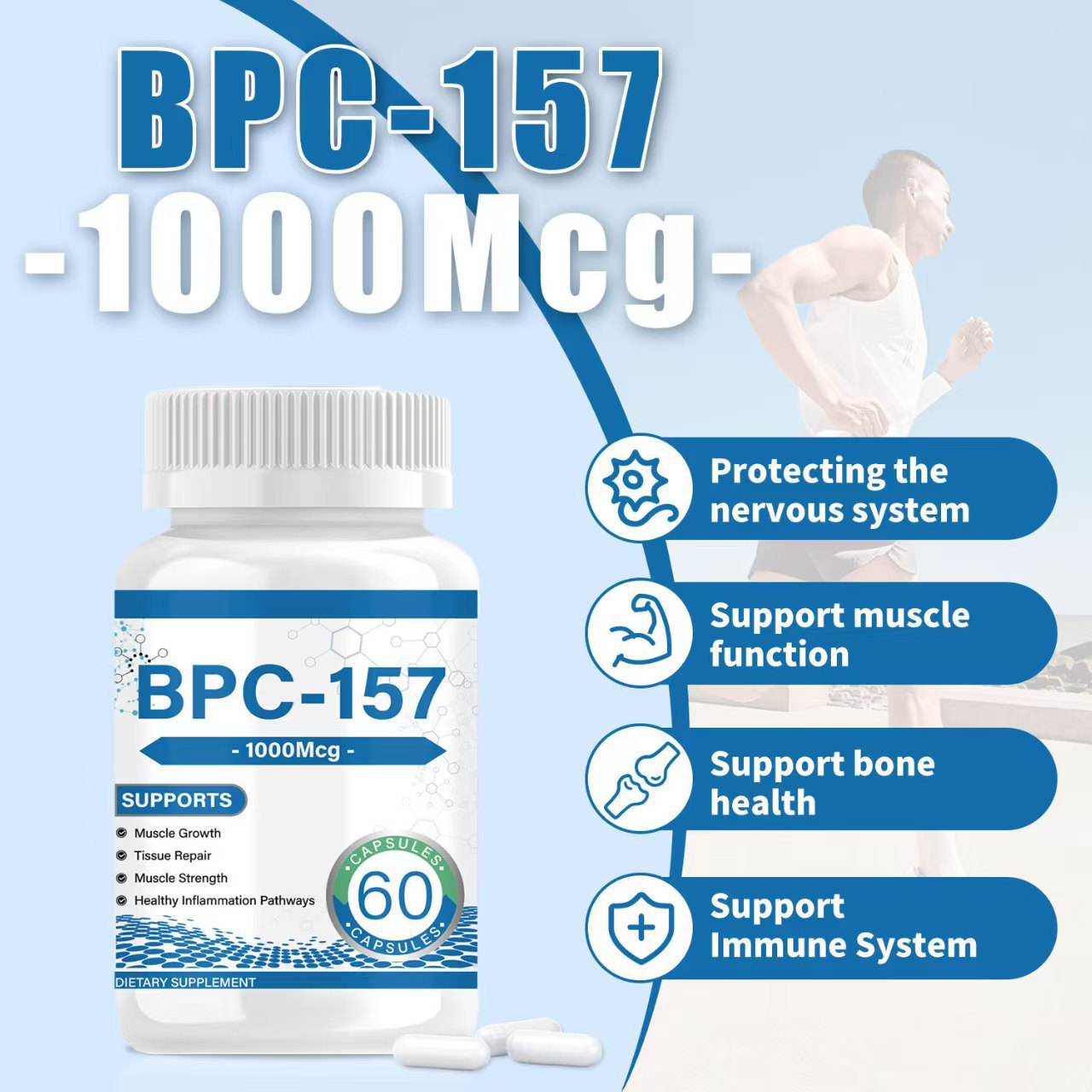 Hot-Selling Cross-Border Vegetarian Capsules Bpc-157 Capsules Bpc157 Capsules Supplement